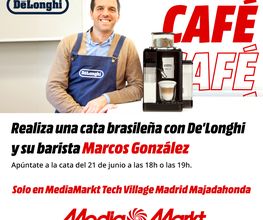 Realiza una cata brasileña con De'Longhi y su barista Marcos Gonzáles. Apúntate a la cata del 21 de junio a las 18h o las 19h.