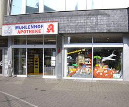 Aussenansicht der Mühlenhof-Apotheke