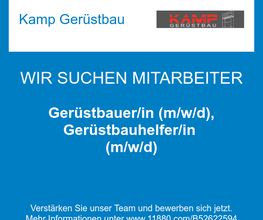 Gerüstbauer/in (m/w/d), Gerüstbauhelfer/in (m/w/d)