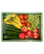 Die Snackkiste Obst und Rohkost: Leckeres Obst und Snack-Gemüse – der ideale Begleiter für gesunde Pausen. Erhältlich in drei Größen S,M,L