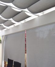 Rollo für Holz Terrassendach