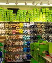 Shot of Popular Brand Section (I.e. Croc Shoe Wall)