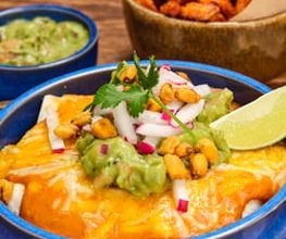 Enchilada Pommes und überbackende Enchiladas