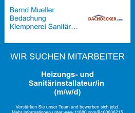 Heizungs- und Sanitärinstallateur/in (m/w/d)