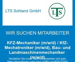 KFZ-Mechaniker (m/w/d) / KfZ-Mechatroniker (m/w/d), Bau- und Landmaschinenmechaniker (m/w/d)