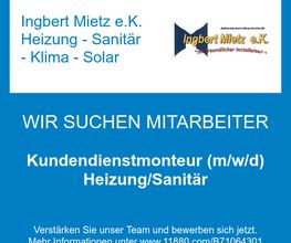 Kundendienstmonteur (m/w/d) Heizung/Sanitär