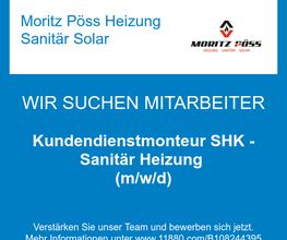 Kundendienstmonteur SHK - Sanitär Heizung (m/w/d)