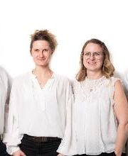 von Links, Arnd Hellwig, Tabea Frick, Claudia Rueß, Simon Bahr