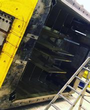 Schwessreparatur am Stößel einer Hydraulische Müller Presse