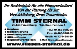 Timm Sternal Fliesen- Platten- und Mosaik Verlegearbeiten