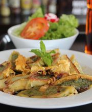 Maultaschen angebraten mit Salat