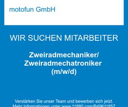 Zweiradmechaniker/ Zweiradmechatroniker (m/w/d)