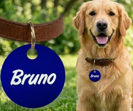 Ronde Hundemarke mit Gravur