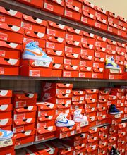 Shot of Popular Brand Section (I.e. Croc Shoe Wall)