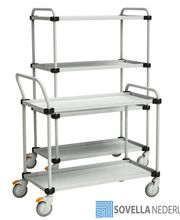 De Treston TRTA project trolleys zijn ideaal voor gebruik in een ESD-veilige werkplaats of als picktrolley voor een webshop. Deze trolleys zijn verkrijgbaar in diverse afmetingen en de legborden zijn op hoogte instelbaar. 

Het slanke design is ideaal voor elke werkplaats waar ruimte belangrijk is. Ondanks het design heeft de trolley toch een groot draagvermogen.