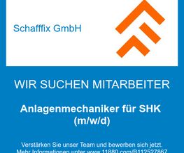 Anlagenmechaniker für SHK (m/w/d)