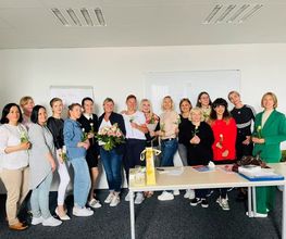 Gruppenfoto von der Verabschiedung der Ukrainer:innen.
