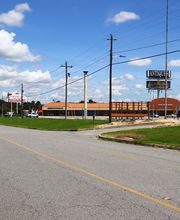 Parking Lot Entrance with Signage