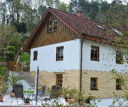 Haus mit Terrasse der Ferienwohnung
