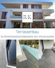 Bau von 16 Terrassen Feinsteinzeug Döbeln