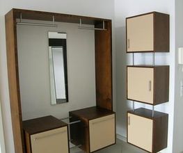 Garderobe mit Lederfronten vom Tischler