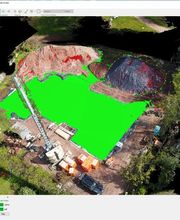 Zentimeter genaue Vermessung mithilfe von Photogrammetrie einer Baugrube Halden - Vermessung durch Volumenbestimmung