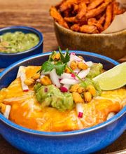 Enchilada Pommes und überbackende Enchiladas