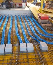 Rohreinlage in Betondecke