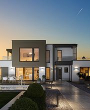 Im Musterhauspark Erlangen-Heßdorf, Nähe Nürnberg, finden Sie eines unserer neuesten Bien-Zenker Fertighäuser.