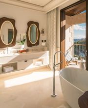 Bathroom with a sea view suite at Mandarin Oriental Punta negra, Mallorca