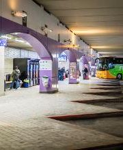 intérieur du parking Bercy Autocars à Paris