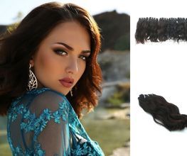 Echthaar-Extensions-gewellt-35cm-Tresse