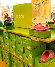 Shot of Popular Brand Section (I.e. Croc Shoe Wall)