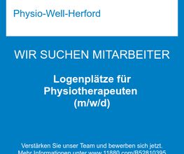 Logenplätze für Physiotherapeuten (m/w/d)