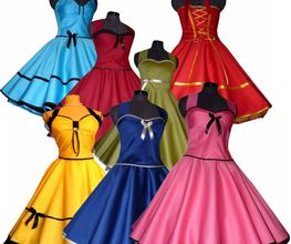 Elegante einfarbige Petticoatkleider aus wunderschönem Satin zur Jugendweihe, zum Abiball, Geburtstagsevents oder anderen Festlichkeiten.