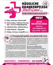 Häusliche Krankenpflege Stadt + Land GmbH Heimvermeidungskonzepte Bild 1