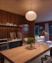 Kitchen inside a Two Bedroom Cottage at Bluebird Dennisport