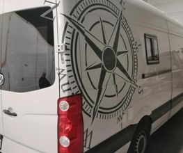 Wohnmobil mit Kompass