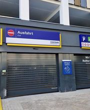 Parkhaus Ritterstraße Bielefeld Automatisch öffnendes Einfahrtsrolltor