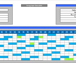 Vakantie overzicht in Excel