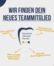 Der Deutsche Zahnarzt Service findet dein neues Teammitglied für deine Zahnarztpraxis.