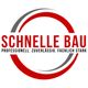 Offizielles Logo der Firma Schnelle Bau. Der Betrieb bietet Leistungen in den Bereichen Fliesenarbeiten, Malerarbeiten, Bodenverlegung und Trockenbau an – tätig in Wendeburg, Peine und Braunschweig.