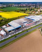 Luftaufnahme von einem Baumarkt zu Werbezwecken für die Homepage und für Prospekte