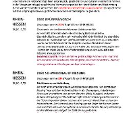 Weinkarte