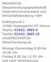 PROVENTUS Steuerberatungsgesellschaft Unternehmenstreuhand & Wirtschaftsberatung mbH Bild 8