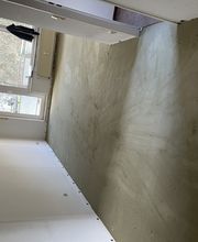 Wohnzimmer hinterher