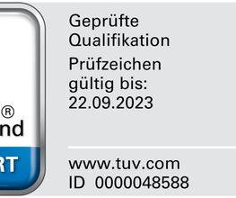 Fachspezialist für Baufinanzierung und Bausparen mit TÜV Rheinland geprüfter Qualifikation