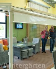 Sonnen- und Sichtschutz für Terrassenüberdachungen, Terrassenmarkisen