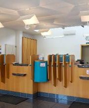 Innenansicht der Geschäftsstelle Gauangelloch