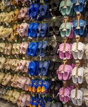 Shot of Popular Brand Section (I.e. Croc Shoe Wall)